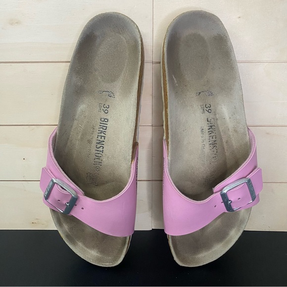 Birkenstock Madrid Sandals Pink Women's Size 8 Shoes EU39 Bikro-Flor Slides - Picture 8 of 10
